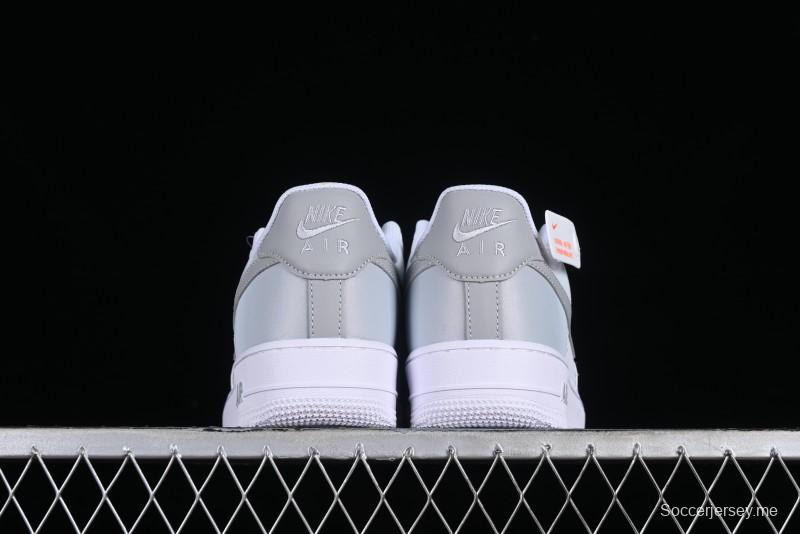 Nike Air Force 1 '07 Low Customized Anime Theme Gradient Grey Swoosh Casual Sneakers - FN0366-102