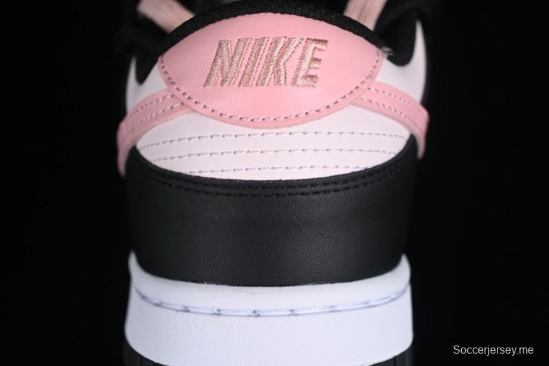 Nike Dunk Low Custom Deconstructed Strap Casual Sneakers in Black Pink - CW1590-100