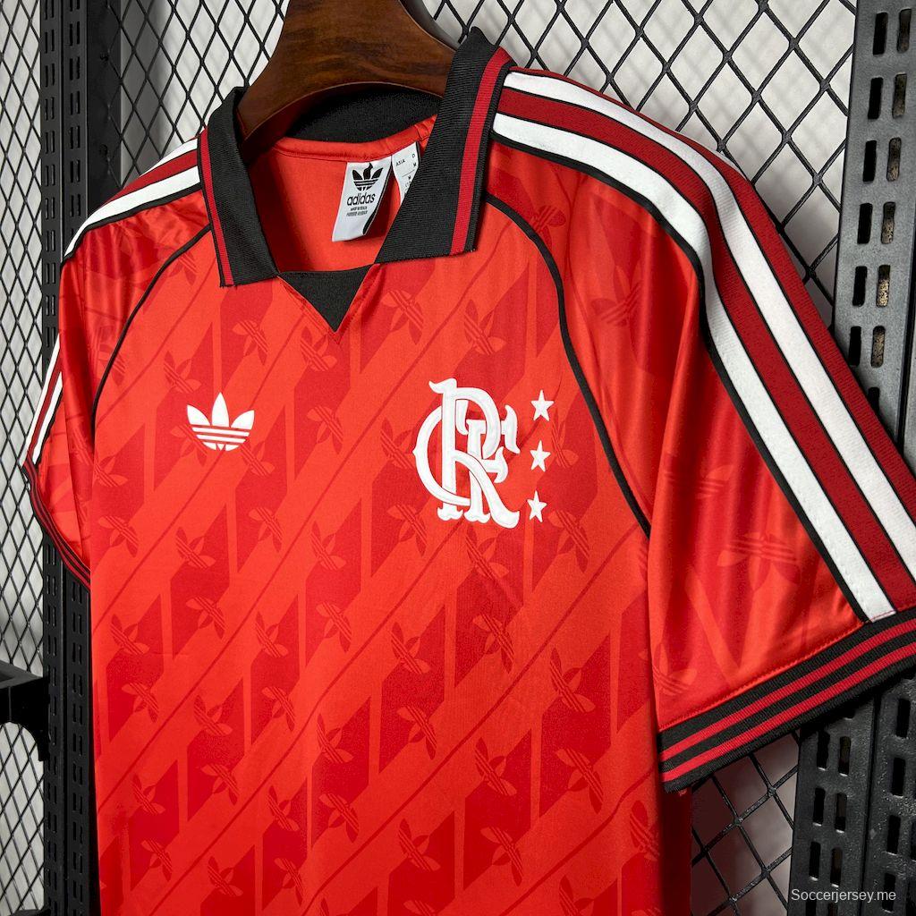 2024/25 فلامنجو فلامنجو لايف ستايلر ريترو جيرسي S-XXXXL

