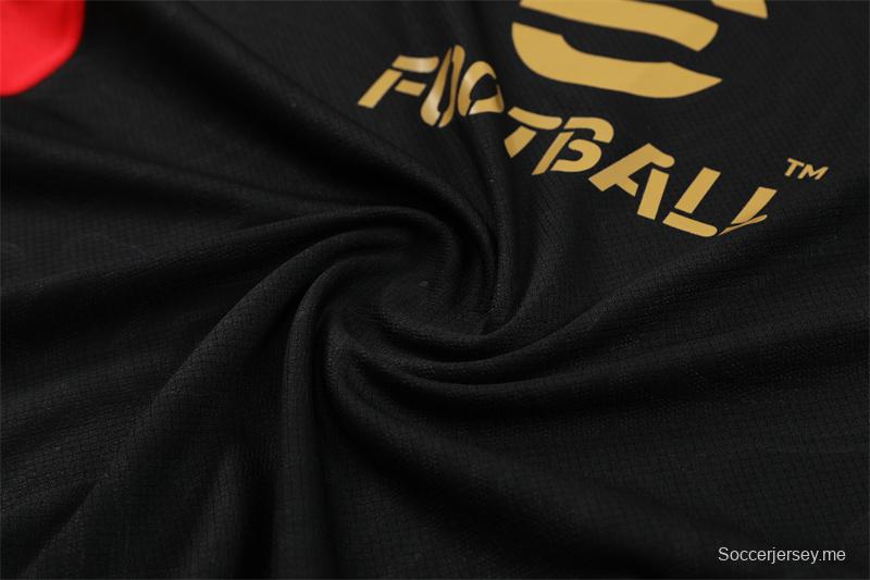 24/25 ميلان ميلان قميص بأكمام قصيرة أسود + شورت قصير الأكمام
