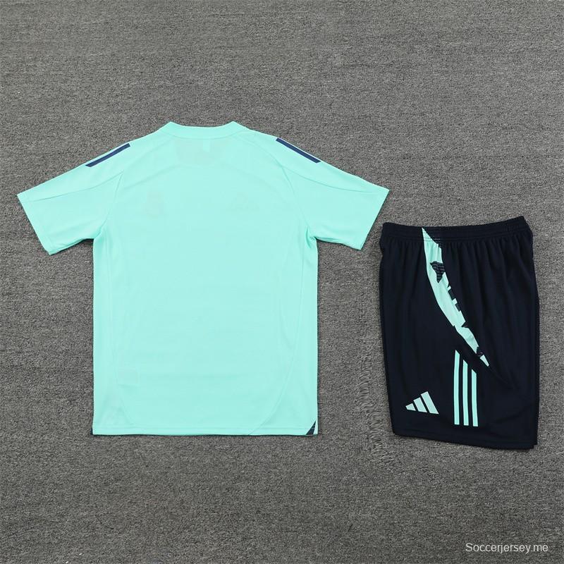 24/25 قميص بأكمام قصيرة + شورت بأكمام قصيرة ريال مدريد بحيرة ريال مدريد أزرق