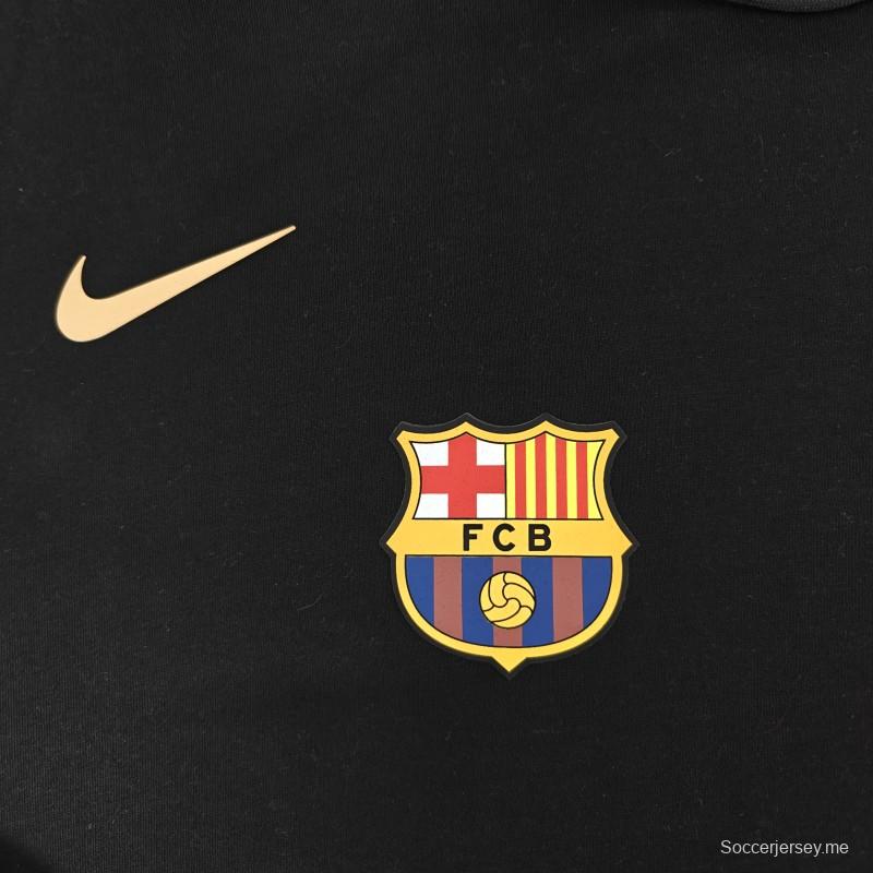 هودي برشلونة 24/25 أزرق كحلي/أحمر/أسود/أسود/بيج/رمادي