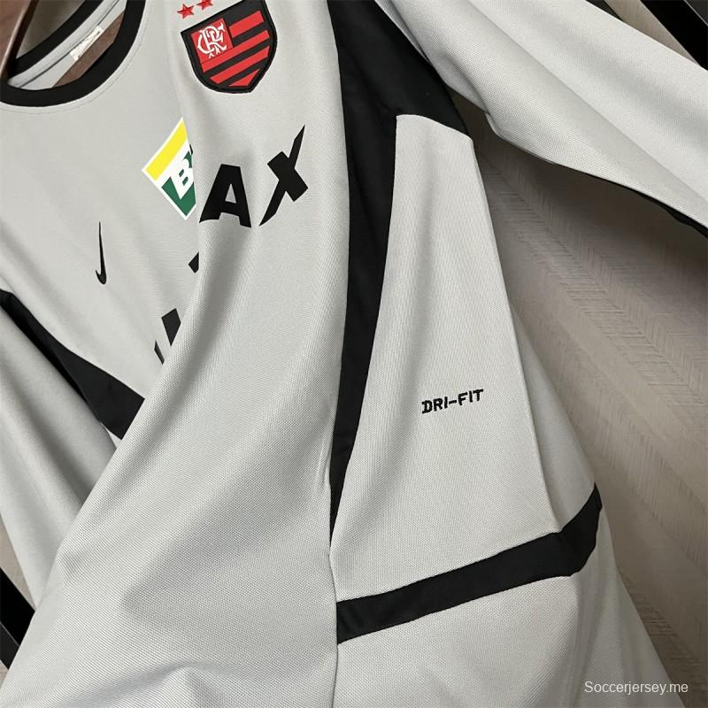 02/03 قميص ريترو فلامنجو حارس مرمى فلامنجو رمادي بأكمام طويلة رمادي