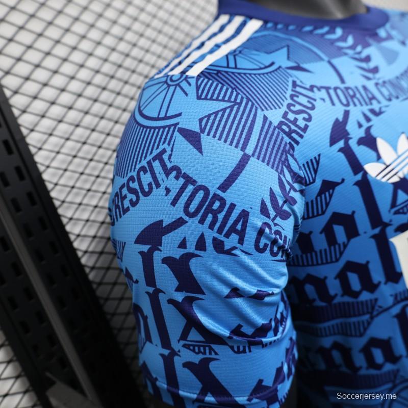 إصدار اللاعب 25/26 قميص أرسنال الأزرق الخاص 25/26