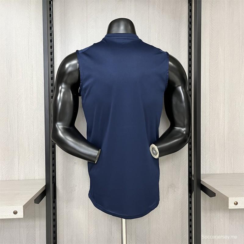 25/26 قميص تدريب فلامنجو فلامنجو يرتدي قميص تدريب أزرق غامق