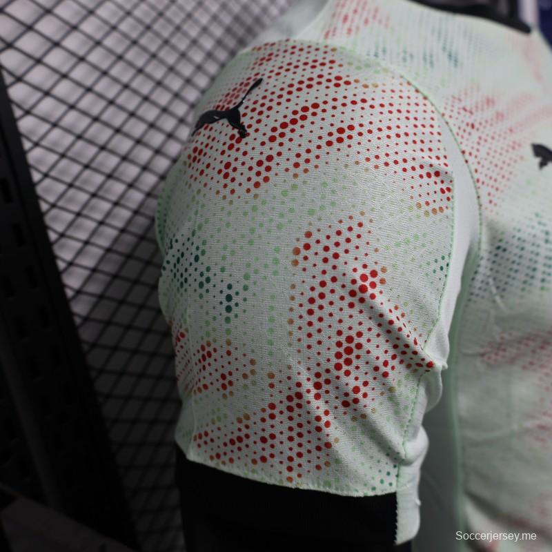 إصدار اللاعب 2025 قميص البرتغال الخارجي 2025 قميص البرتغال الأخضر النعناعي بنقشة رسومات