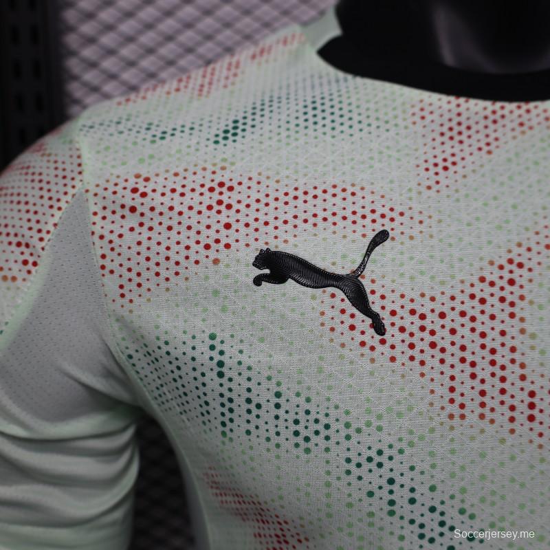 إصدار اللاعب 2025 قميص البرتغال الخارجي 2025 قميص البرتغال الأخضر النعناعي بنقشة رسومات