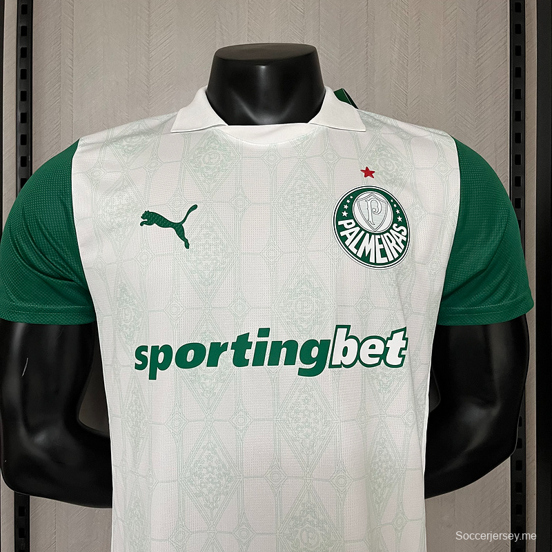 25/26 إصدار نسخة اللاعب بالميراس خارج أرضه S-XXXXL قميص بالميراس S-XXXXL