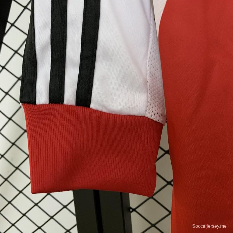 قميص ريفر بليت بأكمام طويلة ريترو 13/14 قميص ريفر بليت الرئيسي