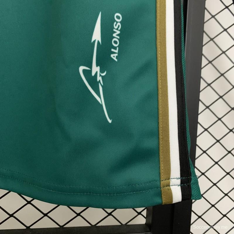 تي شيرت أستون مارتن آرامكو 2025 فورمولا 1 فورمولا 1 أخضر #14