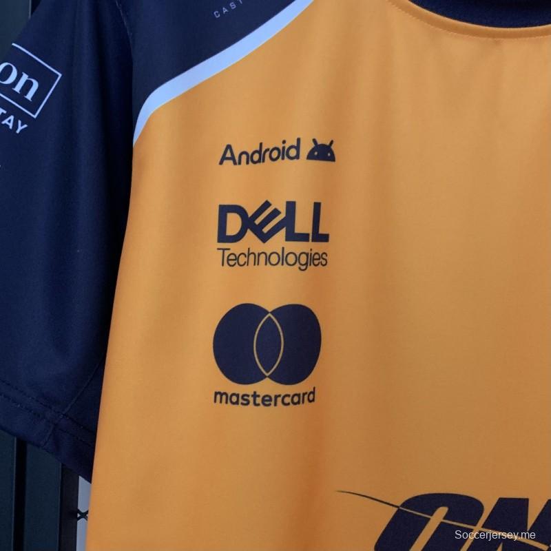 تي شيرت مكلارين فورمولا 2025 فورمولا 1 برتقالي/أسود مكلارين