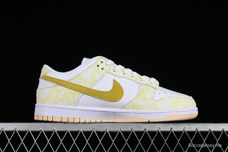 Nike SB Dunk Low Premium Yellow White SB Shattered Backboard Fashion Casual Skate Shoes - DM9467-700