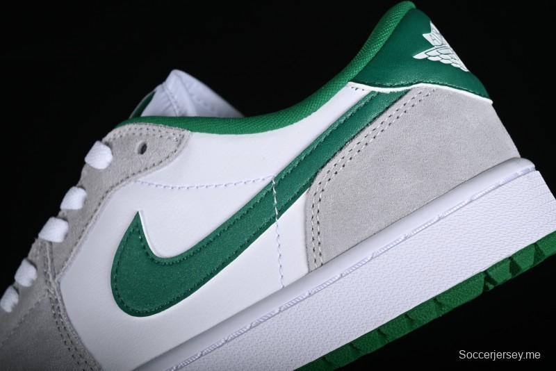 Nike Air Jordan 1 Low Golf Shoes Retro Grey White Green - DD9315-112