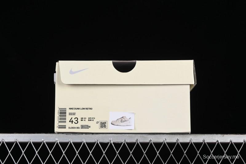 Nike SB Dunk Low OFF-WHITE Collaboration - Light Beige Grey Check Anniversary High-End Custom Low-Top Casual Sneakers - DJ2024-001