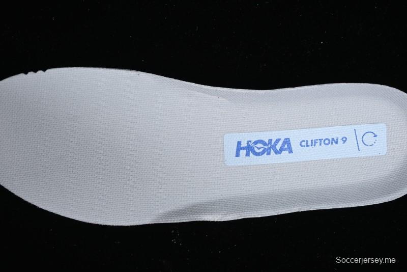 HOKA ONE ONE Clifton 9 Lightweight Knit Mesh Running Shoes with Enhanced Cushioning - 1127896 EHR