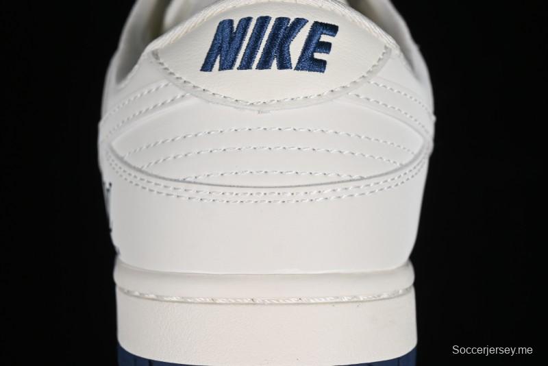 Nike SB Dunk Low LV Collaboration - Double Swoosh Blue Sole Anniversary High-End Custom Low-Top Casual Skate Shoes - XX2025-320
