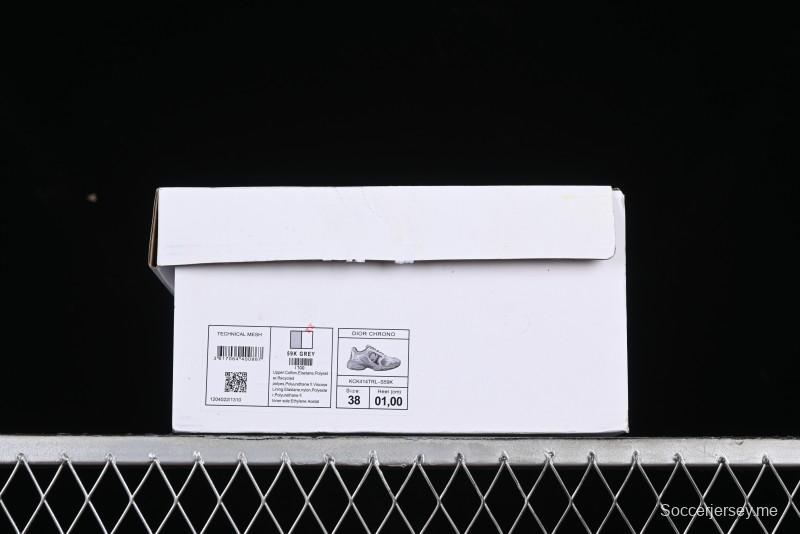 Dior Chrono Round Toe Lace-Up Lifestyle Casual Running Shoes - 59K GREY