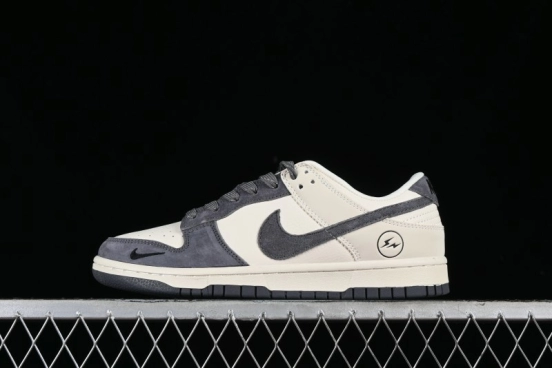 Nike SB Dunk Low Lightning Collaboration - Off White Navy Blue Small Blue Swoosh Anniversary High-End Custom Low-Top Casual Sneakers - XD1688-032