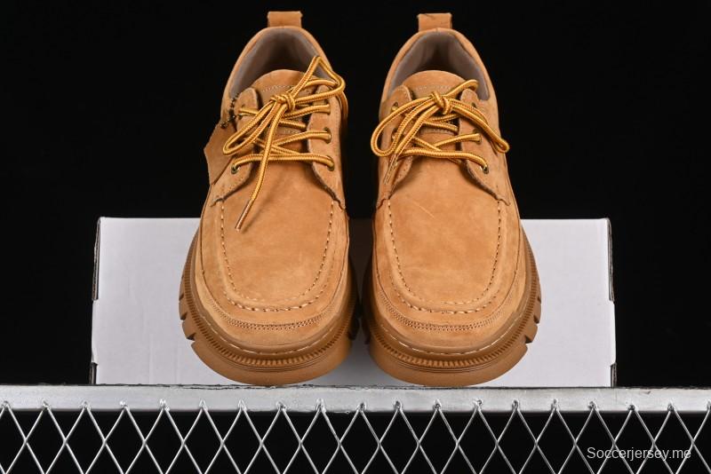 Timberland Low-Top Casual Shoes for Men - 24SS Autumn Collection with Oil-Resistant Italian Leather & Anti-Slip Rubber Outsole - TB73535YELLOW