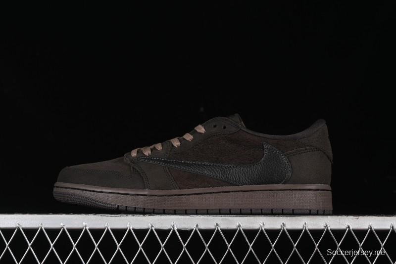 Nike Travis Scott x Air Jordan 1 Low OG AJ1 Reverse Swoosh Sneakers - DM7866-202