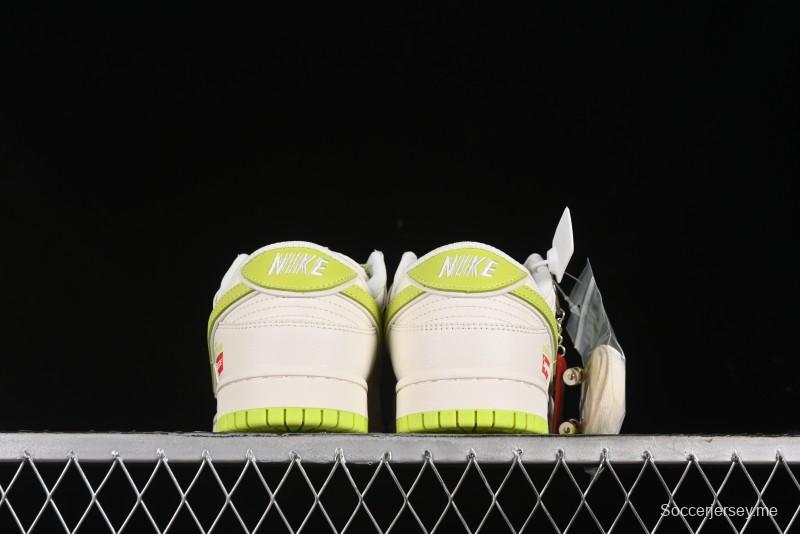 Nike SB Dunk Low Supreme Stone Island Collaboration - Fluorescent Beige Anniversary High-End Custom Low-Top Casual Skate Shoes - BB9866-005