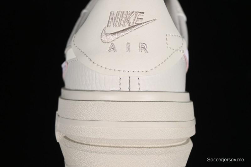 Nike Air Force 1 PLT AF ORM Triple White Low Top Casual Sneakers - DJ9946-108