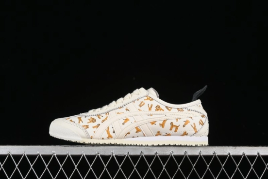 Onitsuka Tiger Mexico 66 Low-Top Leisure Running Shoes with Full-Grain Leather Upper - 1183B785-100