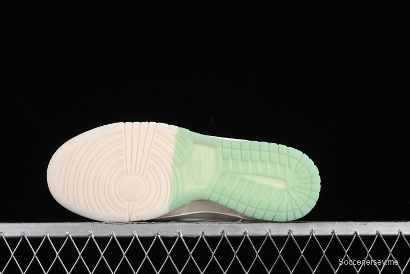 Nike SB Dunk Low Stussy Collaboration - Cream Apple Green Anniversary Custom Low-Top Casual Skate Shoes - XY1688-006