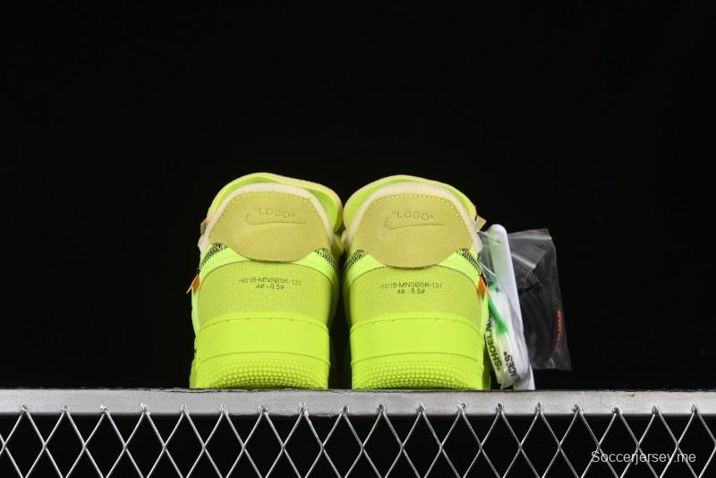 Nike Off White x Air Force 1 Low OW Transparent Yellow Sneakers - AO4606-700