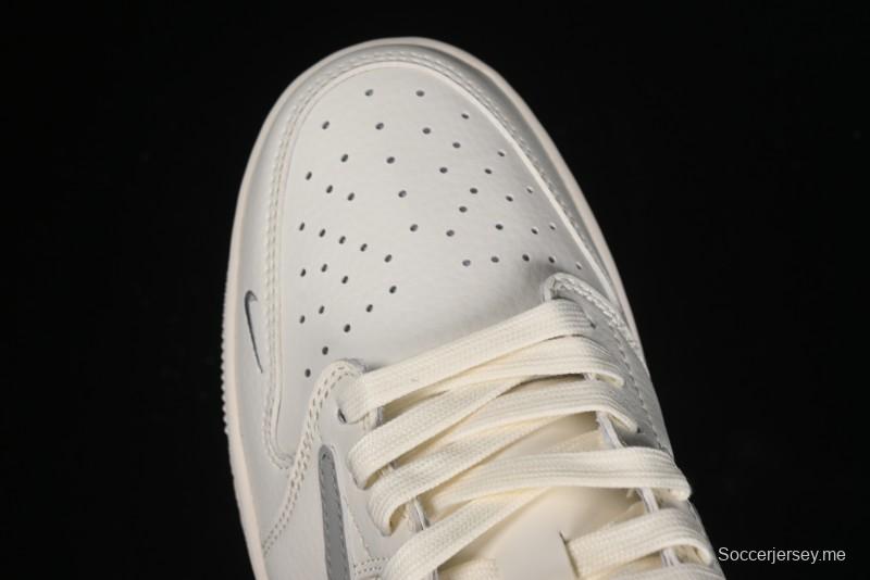 Nike Travis Scott x Fragment Design x Air Jordan 1 Low OG SP AJ1 Retro Sneakers with Reverse Swoosh - SJ2068-115