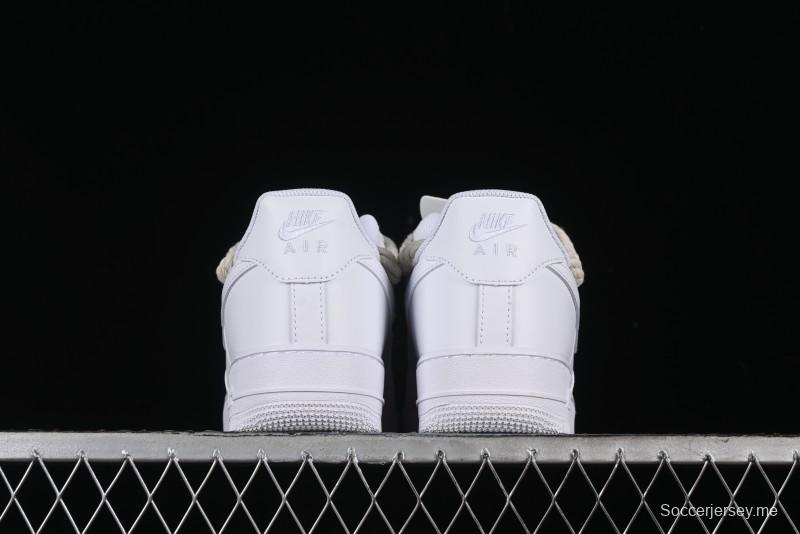 Nike Air Force 1 '07 Low White Deconstructed Casual Sneakers - CW2288-046