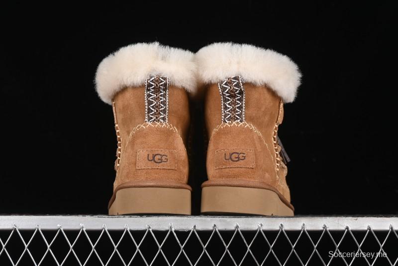 UGG Classic Mini Alpine Genuine Leather Warm and Versatile Snow Boots - 1158251