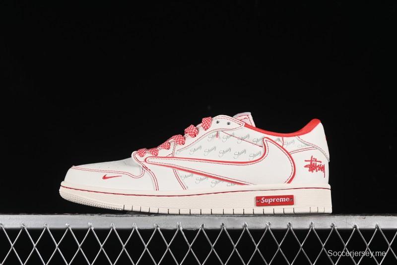 Nike Travis Scott x Fragment Design x Air Jordan 1 Low OG SP AJ1 Supreme Stussy Collaboration - SJ2