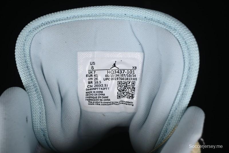 Nike Air Jordan 1 Low "Coconut Milk Black" Casual Basketball Shoes with Contrast Swoosh - HQ3437-101