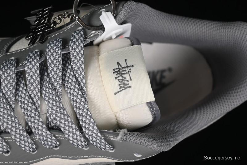 Nike Air Force 1 '07 Low Stussy Collaboration - Premium Gray Low-Top Casual Sneakers - BB5353-512