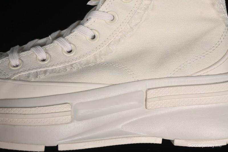 Converse Lifestyle Run Star Legacy Platform High Top Canvas Shoes with Mini Bow and Lace Trim - A10027C