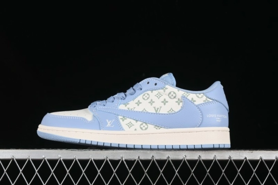 Nike Travis Scott x Fragment Design x Air Jordan 1 Low OG SP AJ1 University Blue - LX1988-104