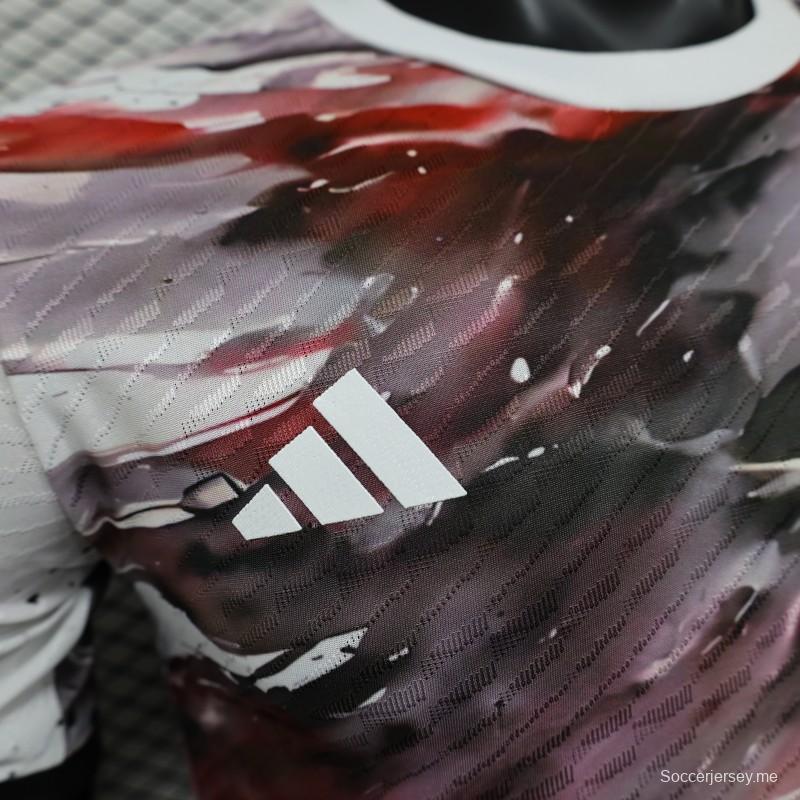 نسخة اللاعب 2025 منتخب اليابان 2025 قميص منتخب اليابان أسود اللون مع قميص بتصميم ون بيس جير 5 لوفي