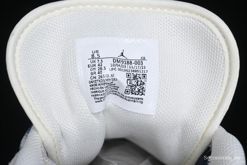 Nike Air Jordan 1 Low OF Collaboration - Premium Custom Retro Basketball Shoes in Blue Grey - DM9188-003