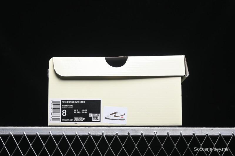 Nike SB Dunk Low Stone Island Supreme Collaboration - Beige Brown Sole Anniversary High-End Custom Low-Top Casual Sneakers - BB9866-008