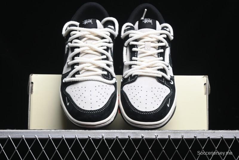 Nike SB Dunk Low Stussy Collaboration - Anniversary High-End Customized Low-Top Casual Skate Shoes - YX5066-209