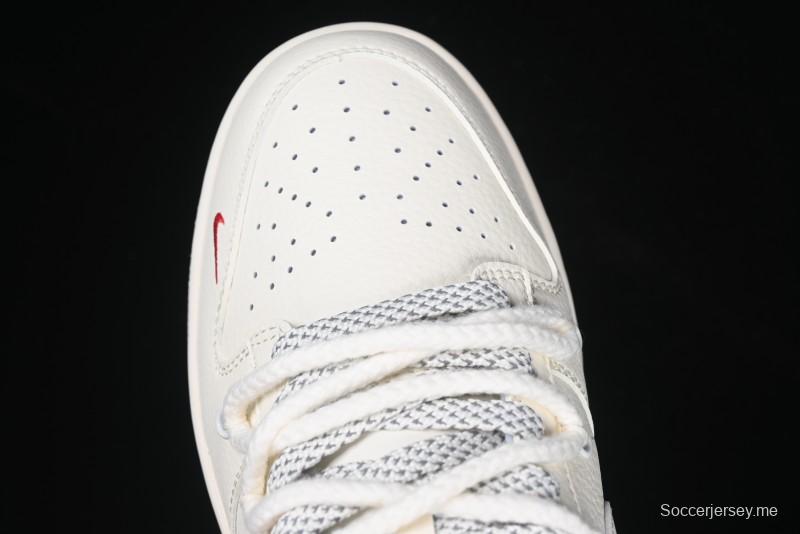 Nike SB Dunk Low x The North Face x Supreme Series - Strap Beige White Hook Anniversary High-End Custom Low-Top Casual Skate Shoes - YX5066-229