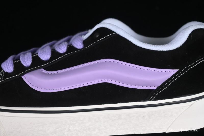 Vans Knu Skool Purple Grape Love Comfortable Fashion Slip-Resistant Wear-Resistant Low-Top Casual Skate Shoes - VN0009QC6BT1