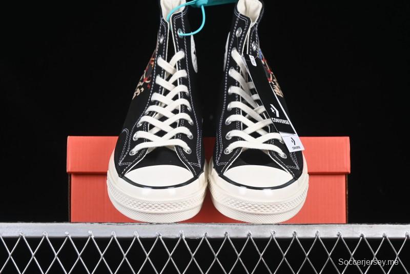 Converse Chuck 1970s High-Top Casual Canvas Sneakers with Classic Graffiti Limited Edition Three-Star Logo - 162050C