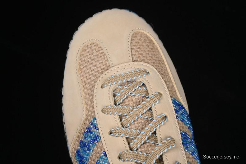 Adidas Clot x Originals Gazelle Indoor Retro Casual Slip-Resistant Wear-Resistant Low-Top Sneakers - IH3641