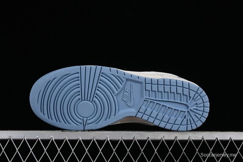 Nike SB Dunk Low LV Collaboration - Double Swoosh Beige Blue Anniversary High-End Custom Low-Top Casual Skate Shoes - XX2025-308