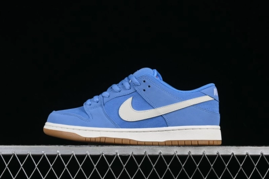Nike SB Dunk Low Pro ISO Skateboarding Shoes in University Blue with White Swoosh - FJ1674-401