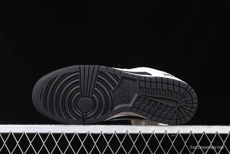 Nike SB Dunk Low Stussy Collaboration - High-End Custom Anniversary Edition Low-Top Casual Skate Shoes SF1029-402