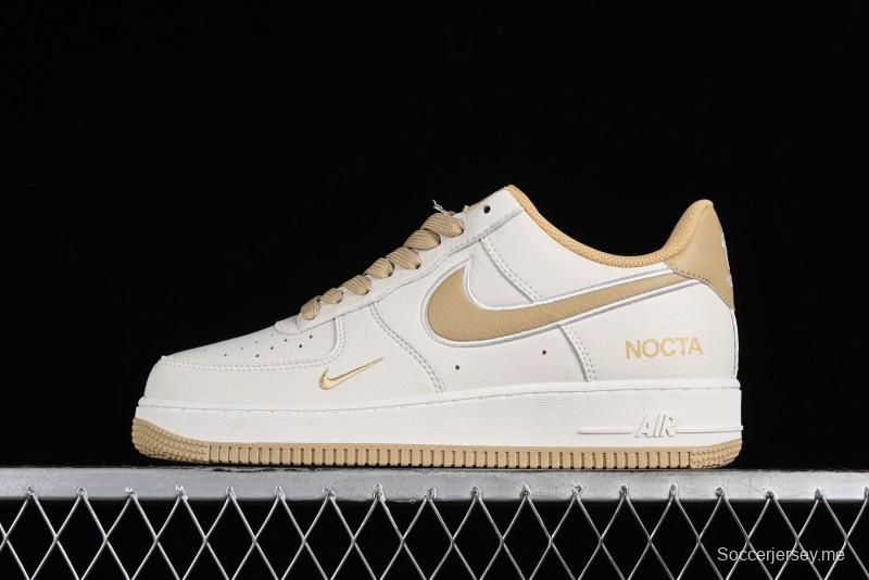 Nike Nocta x Nike Air Force 1 '07 Low Casual Sneakers with Reflective Details and Full-Length Air Cushion - NO0224-028