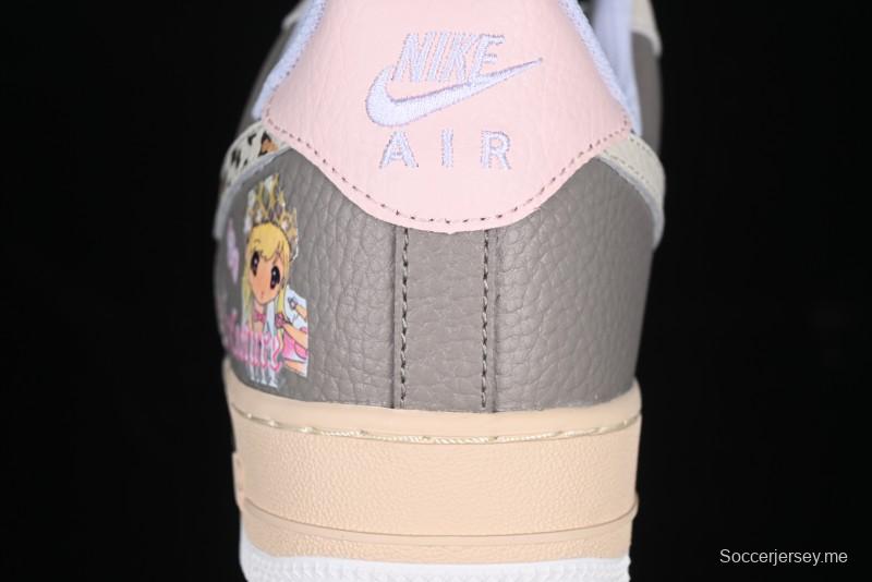 Nike Air Force 1 '07 Low Leopard Print Skeleton Custom Casual Sneakers - TY0103-222